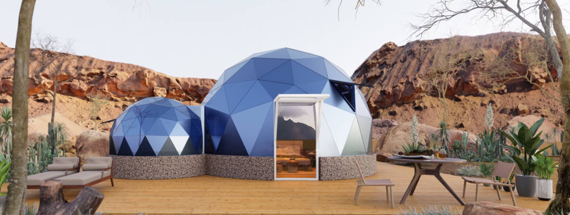 红河县球形智能光伏玻璃星空房